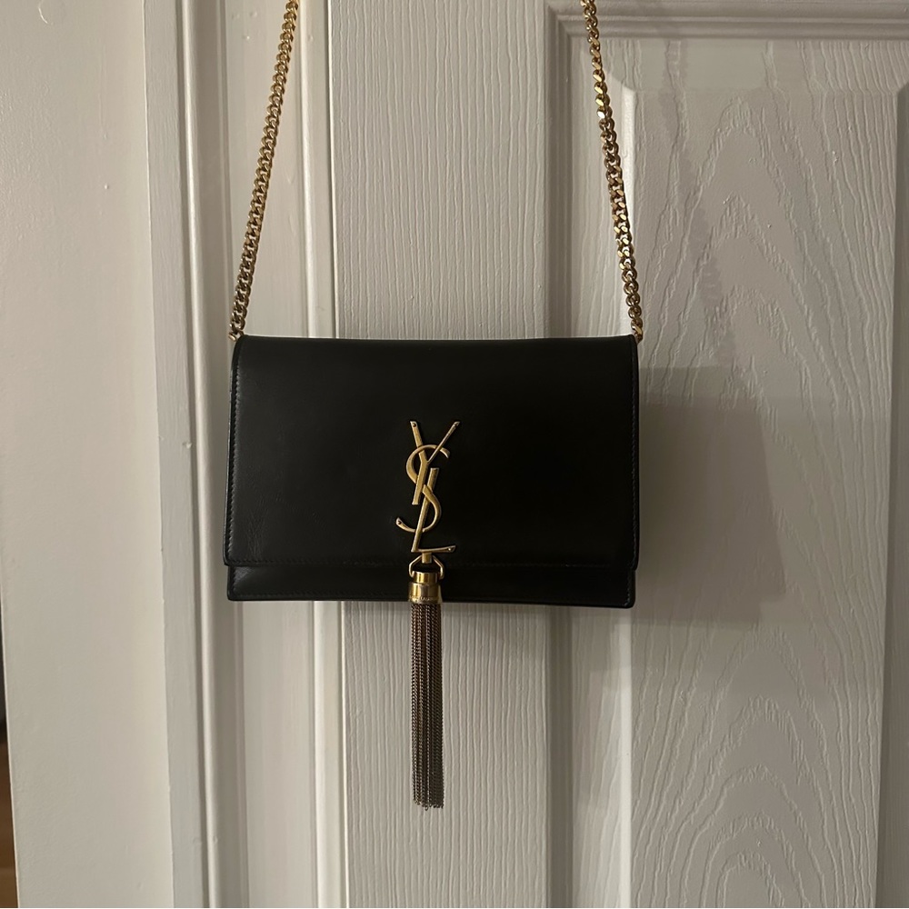 Saint Laurent Kate Chain Wallet with Tessel